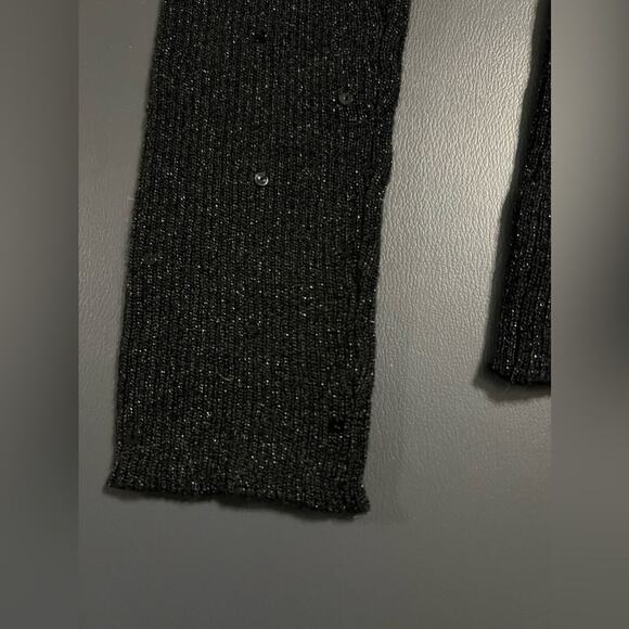 Lauren Michelle Ombré Sequined Sweater Black Sz Small - Picture 12 of 15